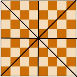 Поле шахматной доски и его симметрия