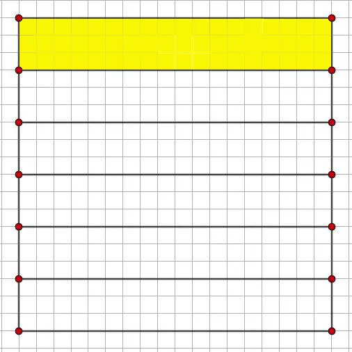 Квадрат 18x18 клеток, разделенный на 6 частей, одна закрашена